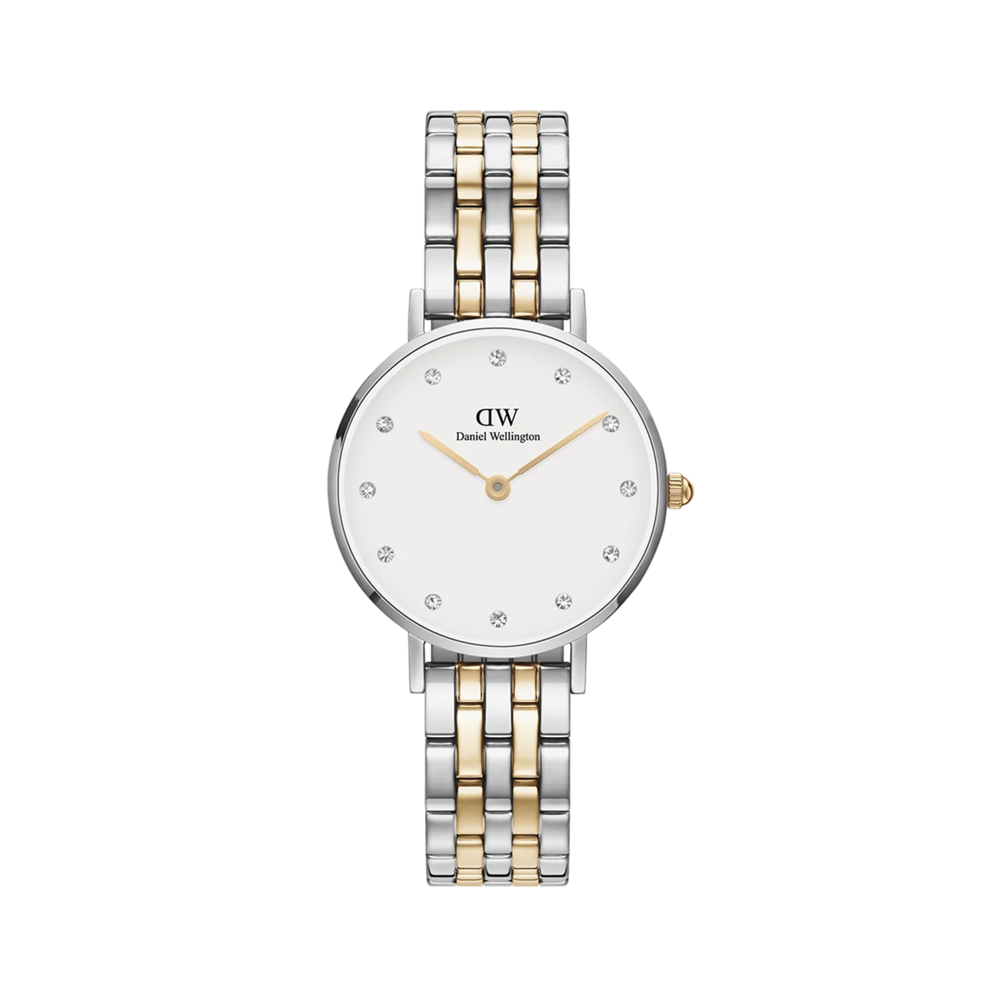 Daniel Wellington 'Petite Lumine 5-Link Two-Tone' 28mm Gold and Silver Watch