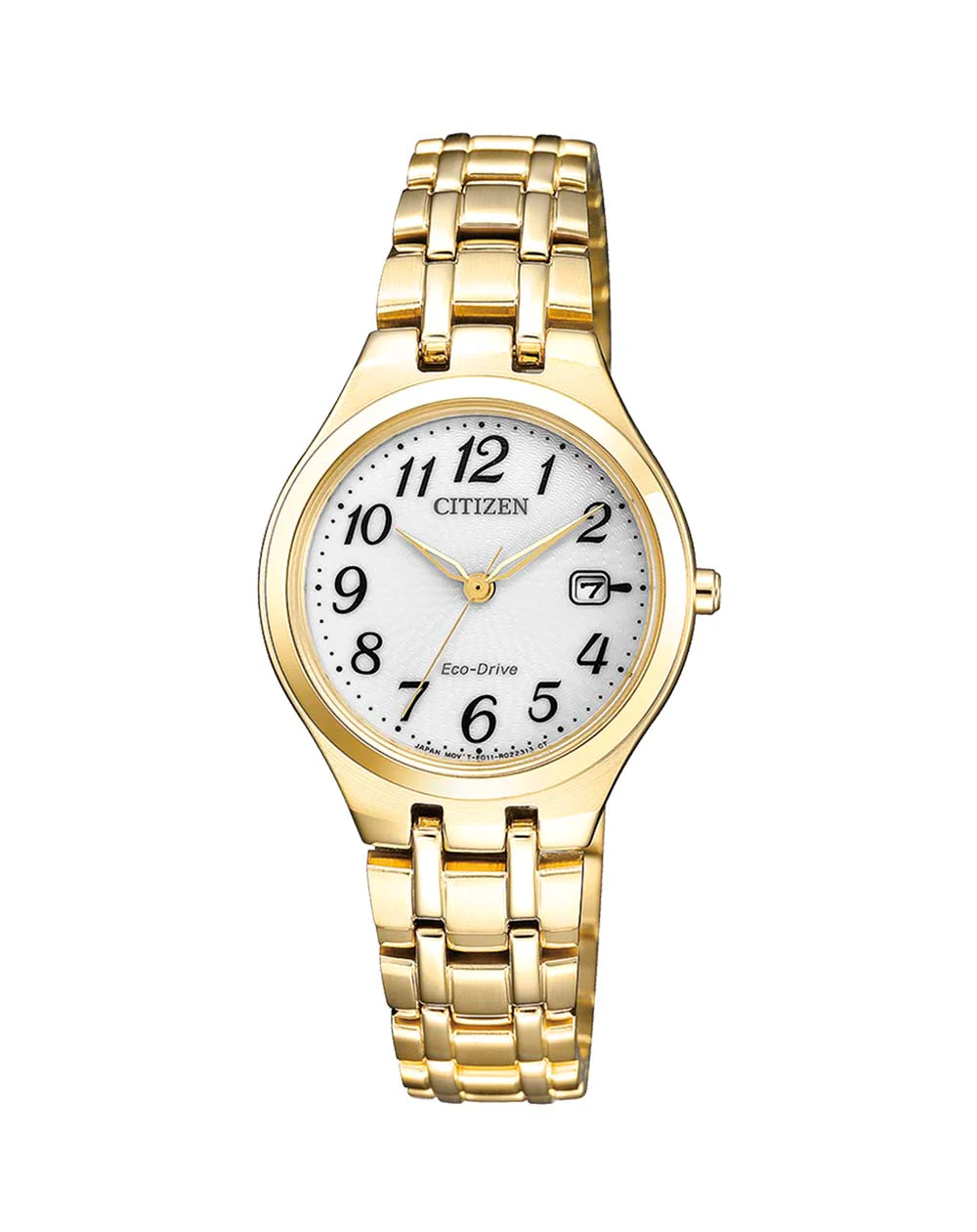 Gold Citizen Ladies Eco Drive with Numbers