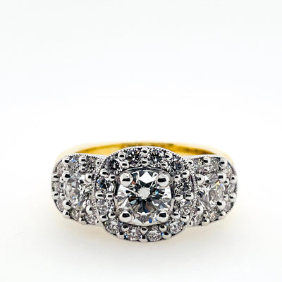 1.83tdw Unique Show-Stopper Diamond Ring