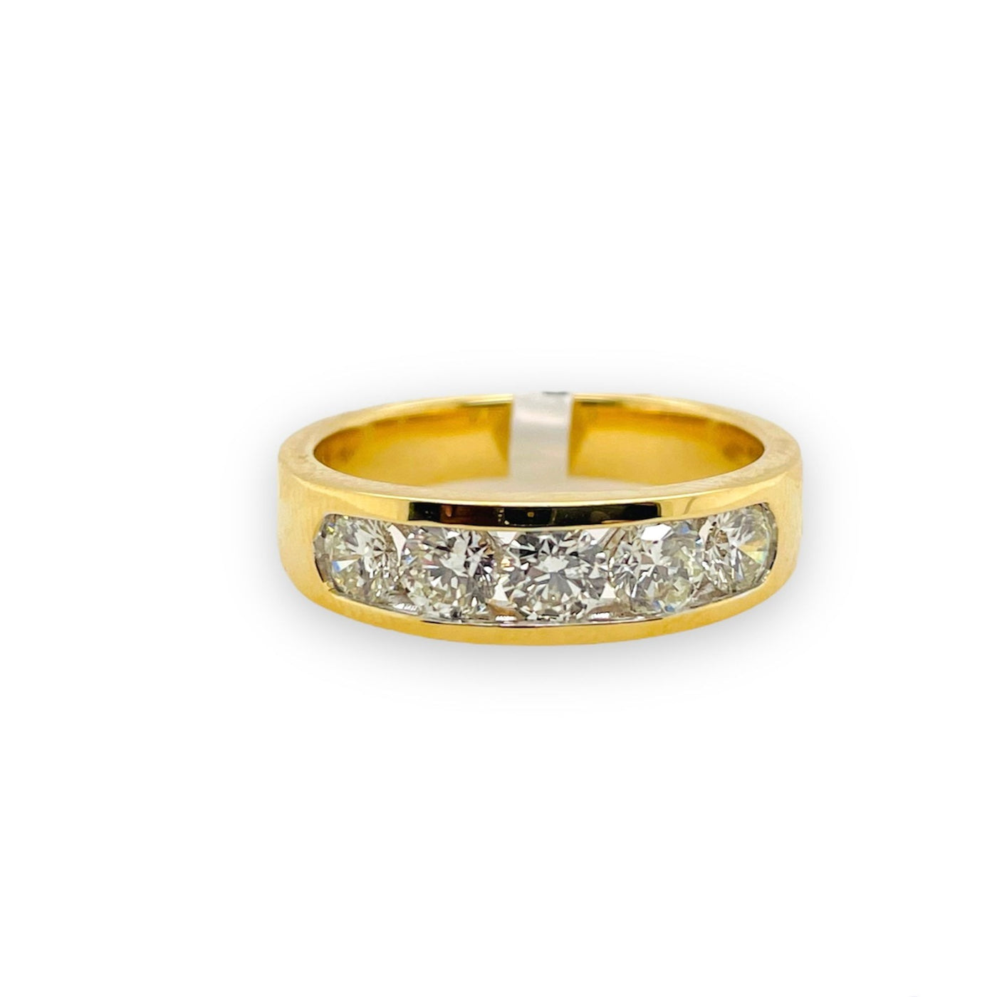 18ct Yellow Gold Channel Set Diamond Ring