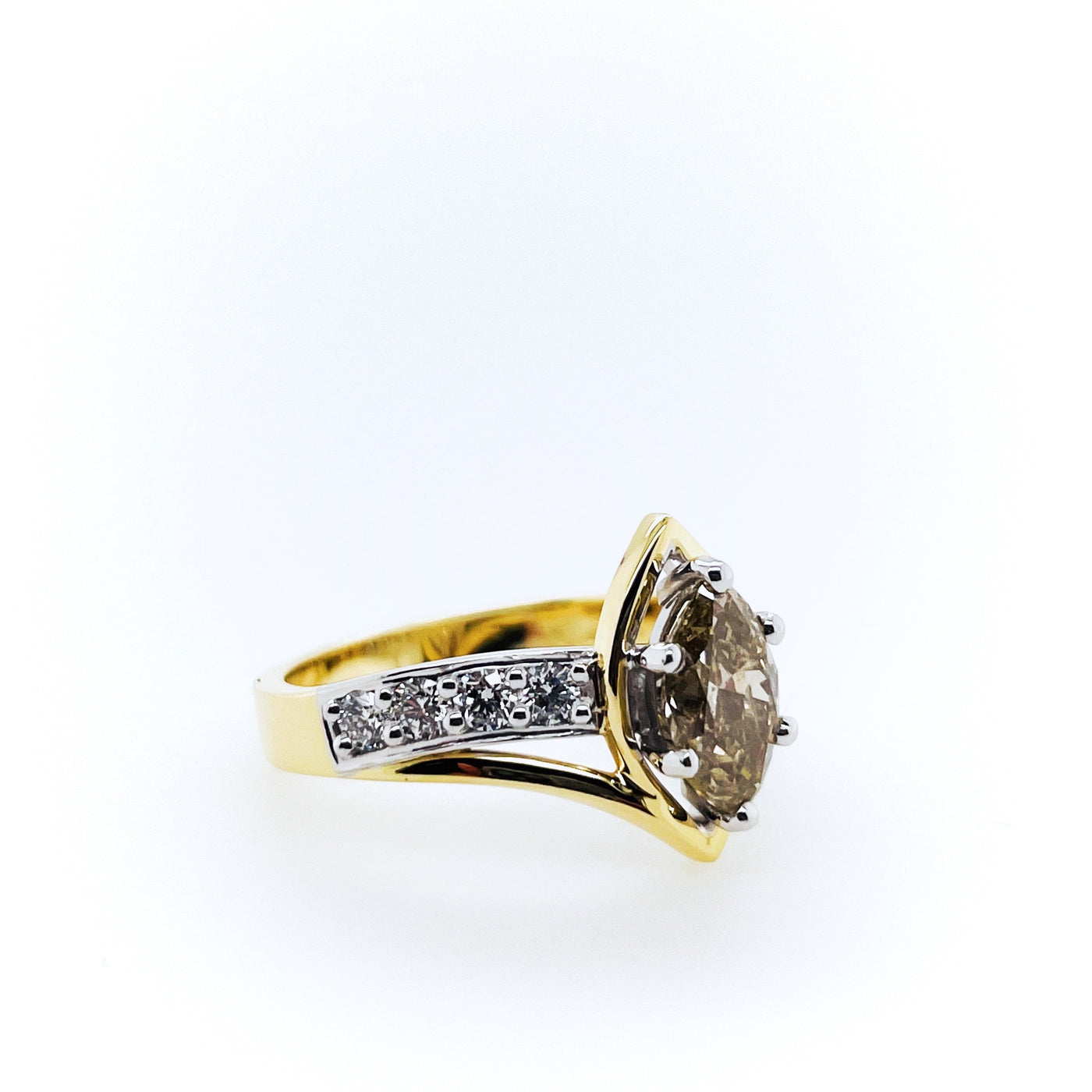 1.28ct Marquise Cut Champagne Diamond Ring- SOLD OUT