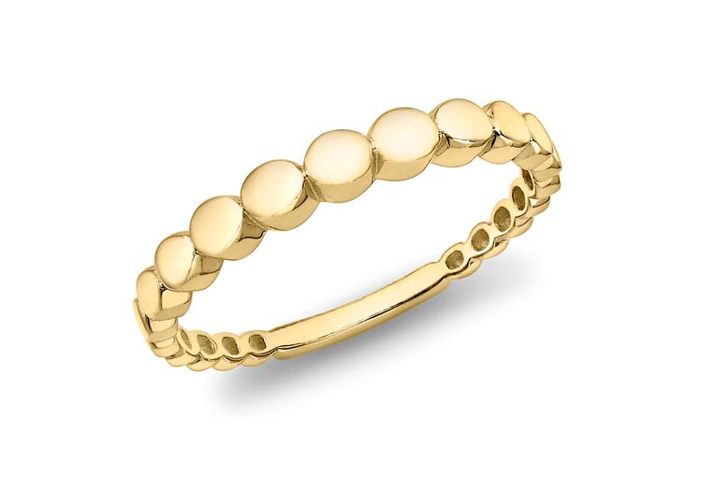 9K Yellow Gold Graduated-Circles Ring