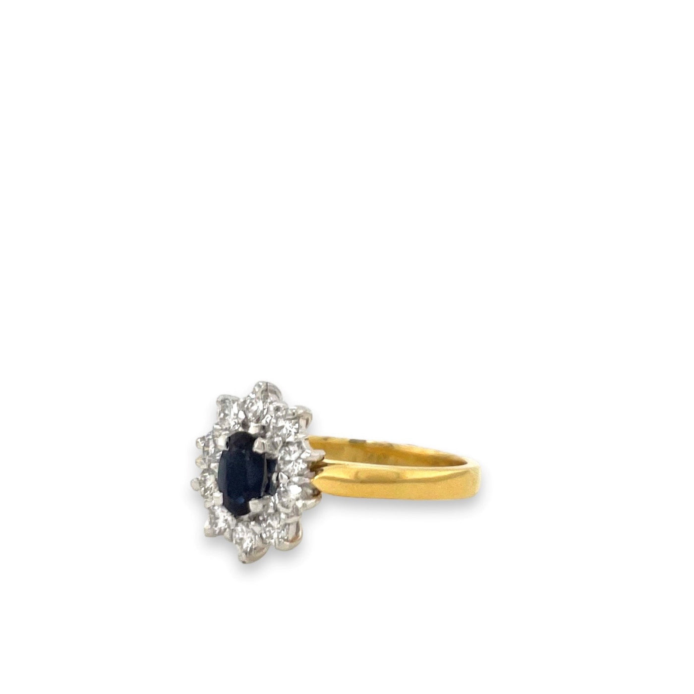 18ct Sapphire and Diamond Cluster Ring