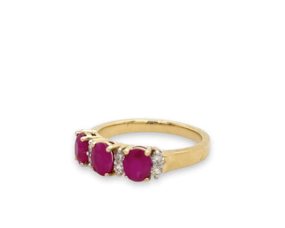 9ct Ruby and Diamond Dress Ring