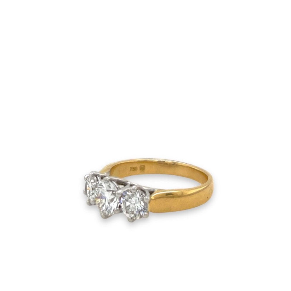 1.52ct Diamond Trilogy 18ct Ring