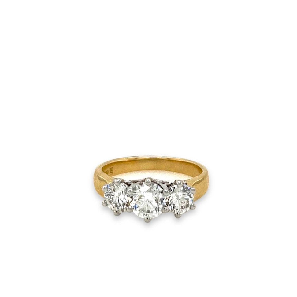 1.52ct Diamond Trilogy 18ct Ring