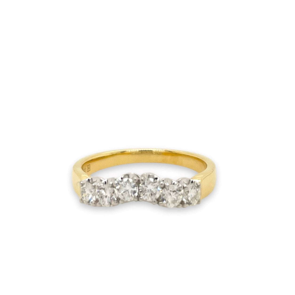 18ct Classic Curved Diamond Band