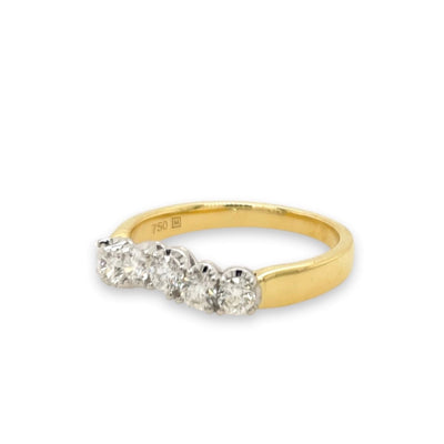 18ct Classic Curved Diamond Band