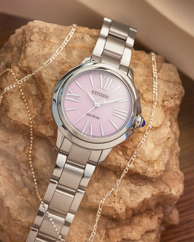 Pink and Silver Citizen Eco-Drive Ladies Watch