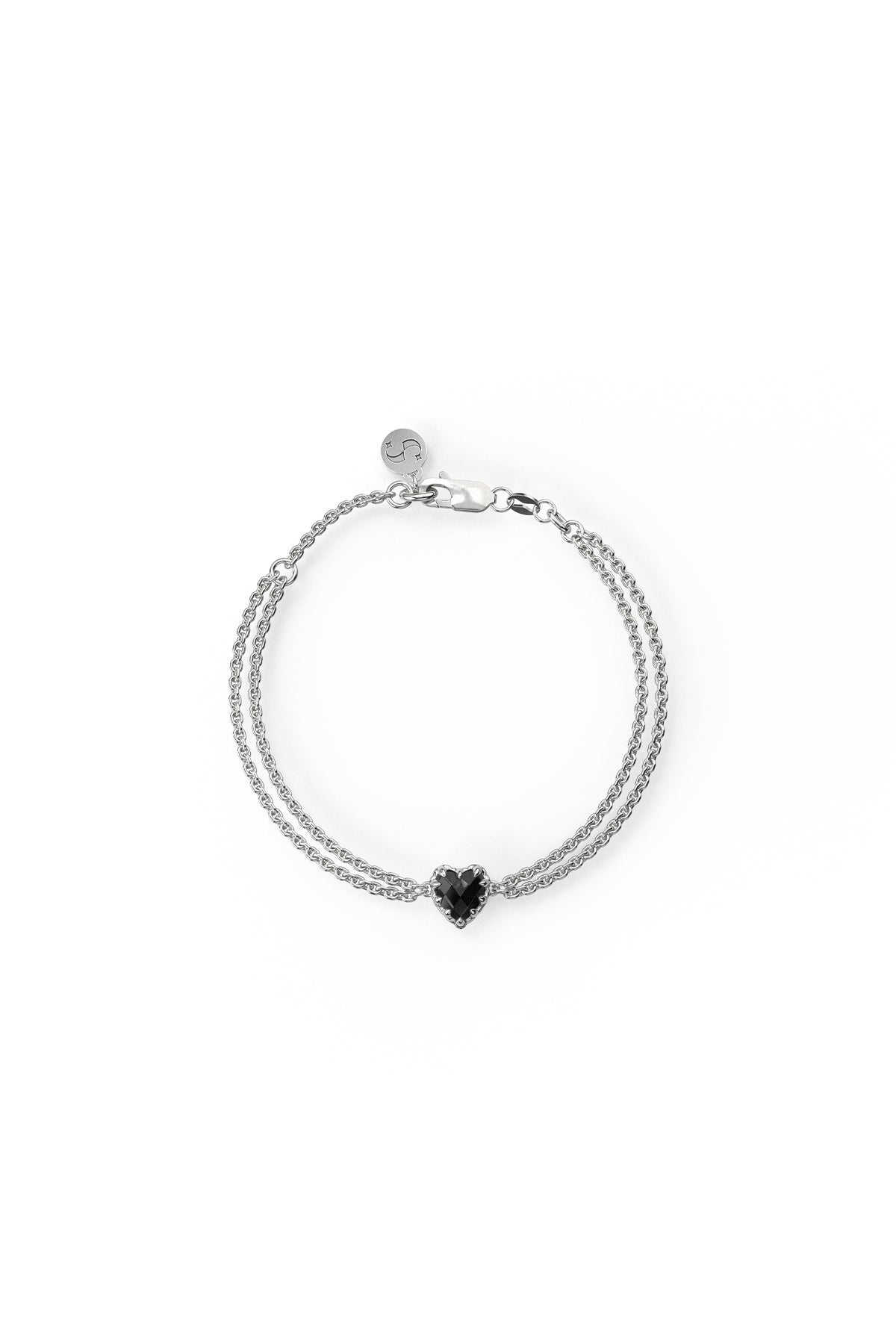 Love Claw Bracelet Onyx Silver