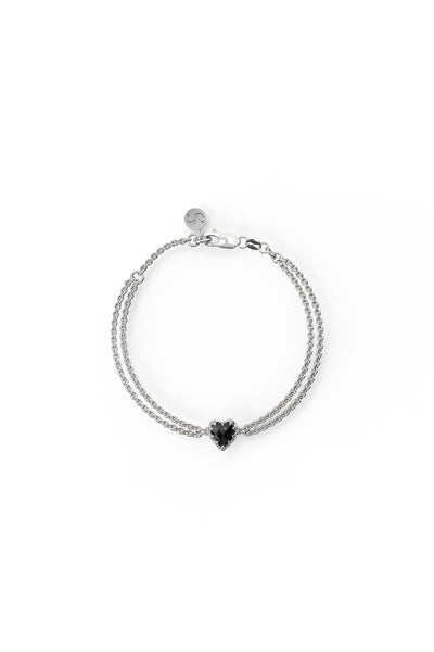 Love Claw Bracelet Onyx Silver