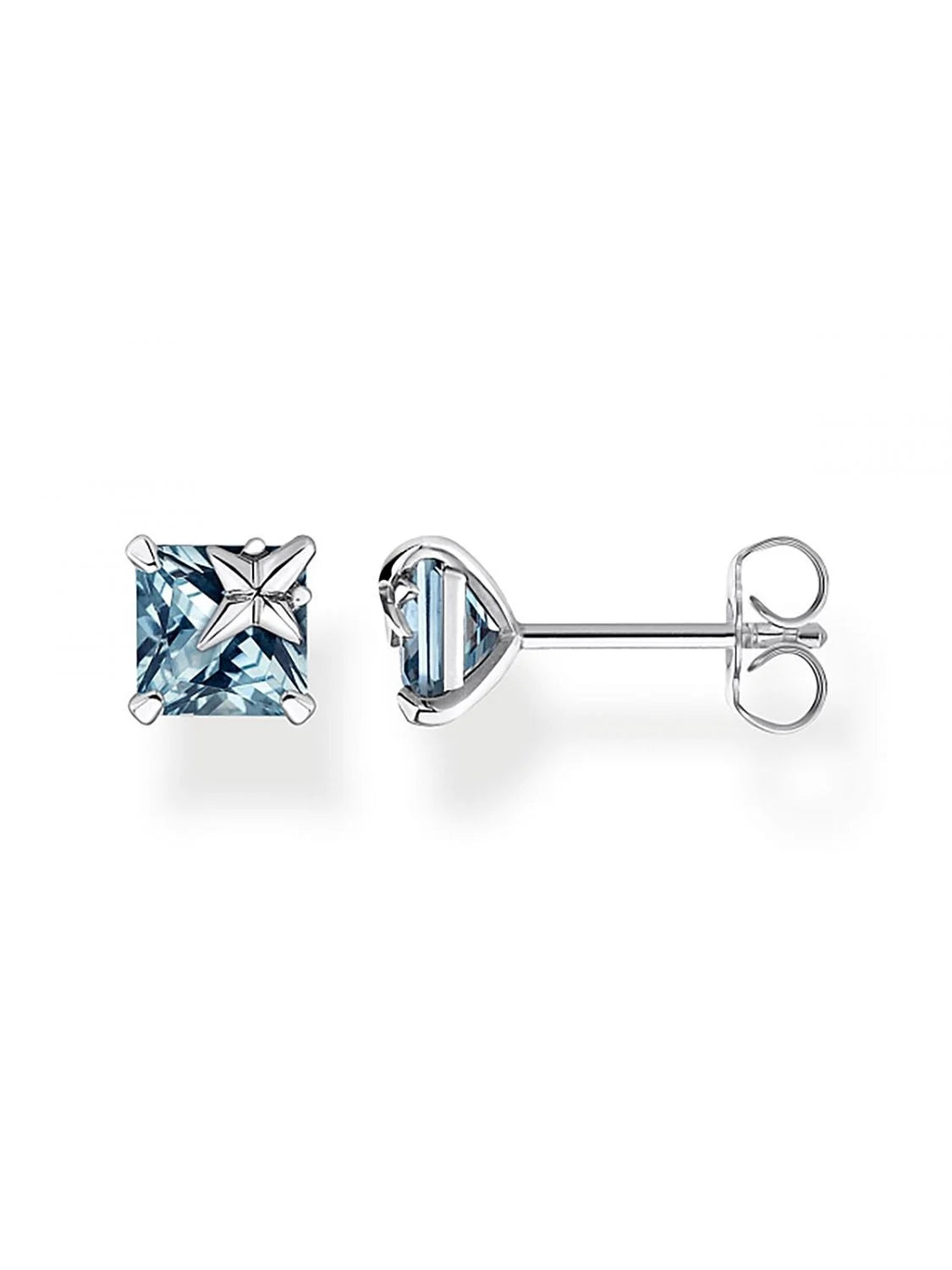 Sterling Silver Thomas Sabo Blue Cubic Zirconia Studs
