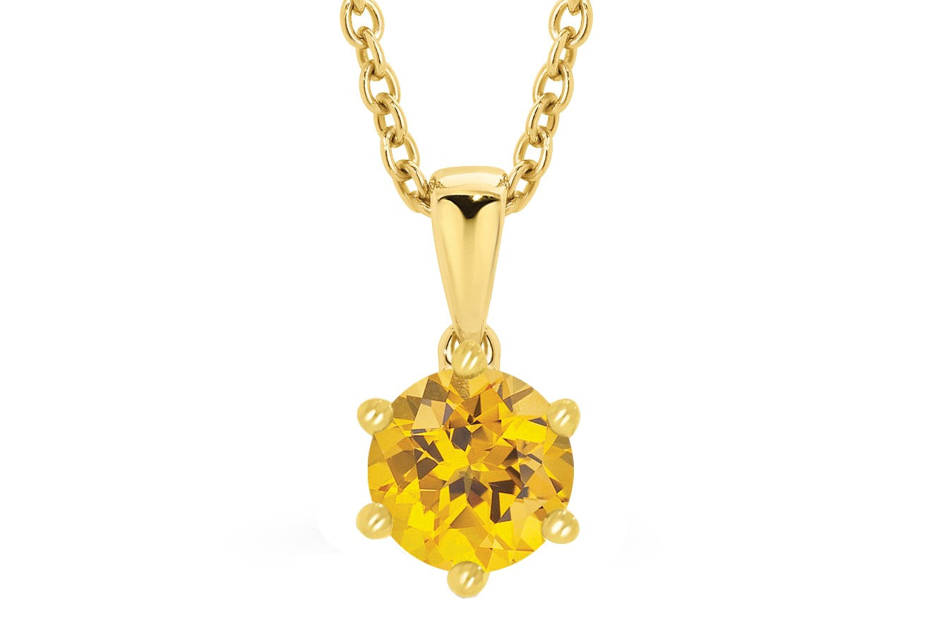 9ct Yellow Gold Citrine Pendant