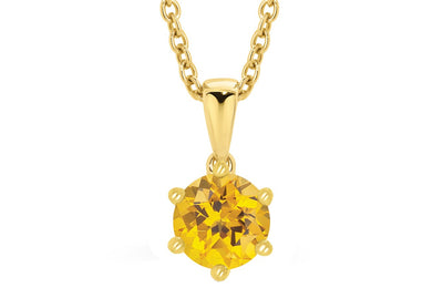 9ct Yellow Gold Citrine Pendant