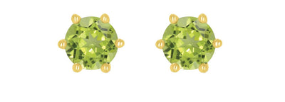 9ct Yellow Gold Peridot Studs