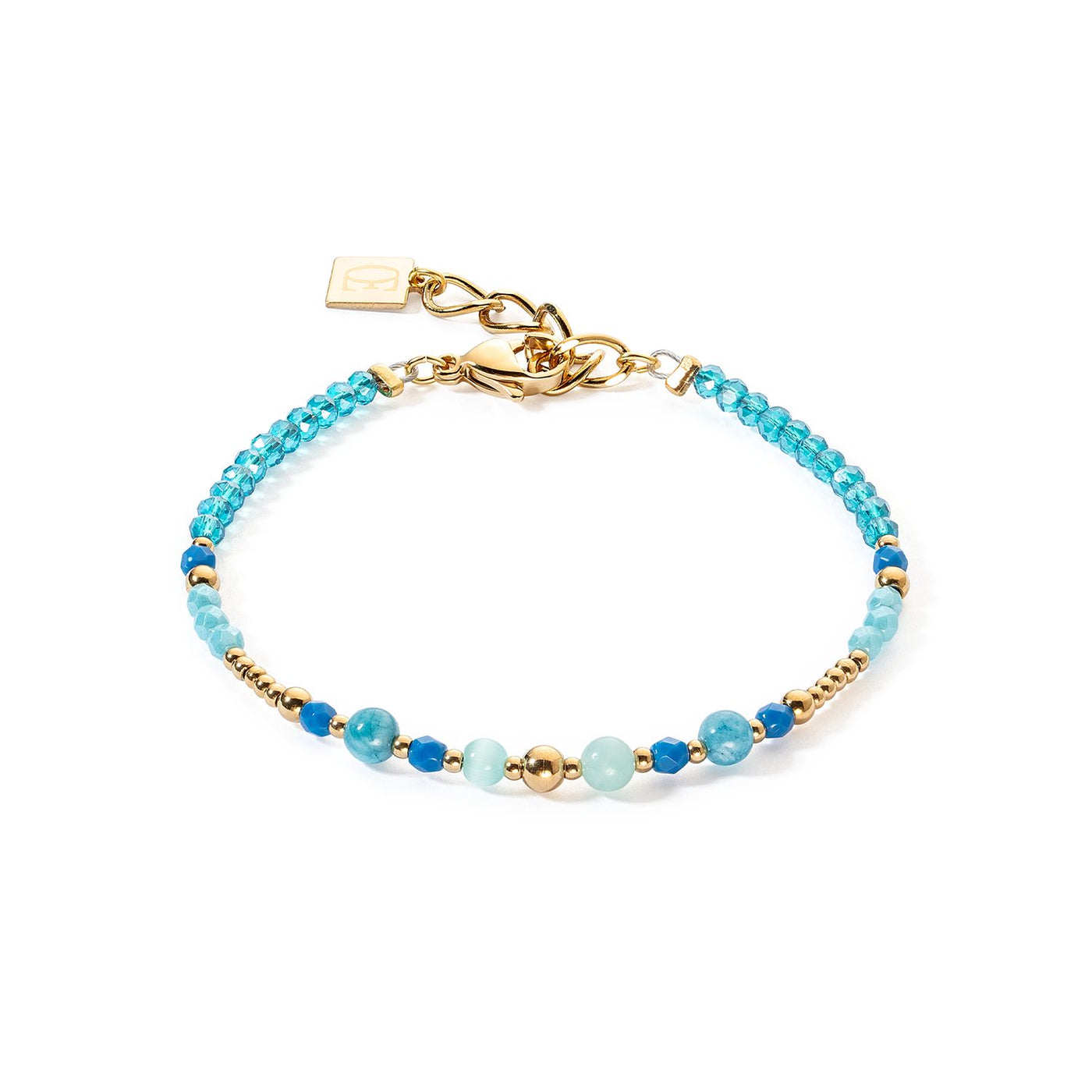 Coeur de Lion Mini Ocean Blue and Gold Bracelet