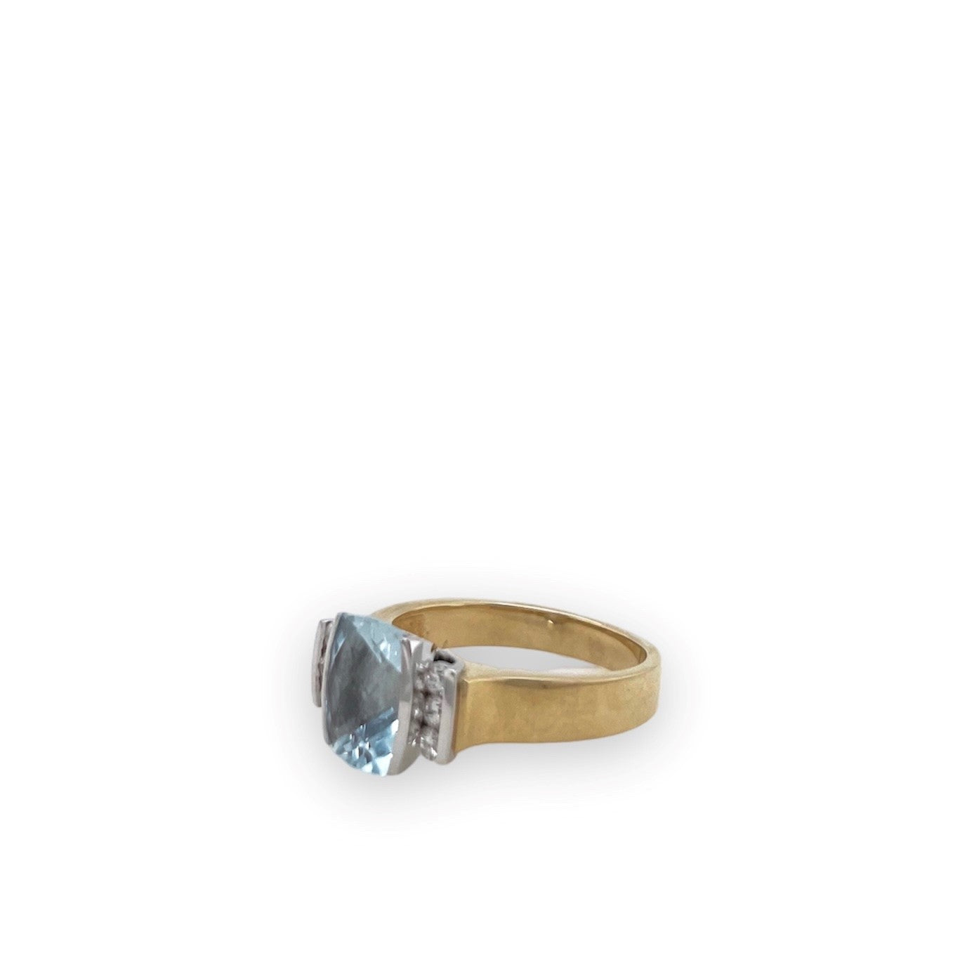 Aquamarine and Diamond Ring