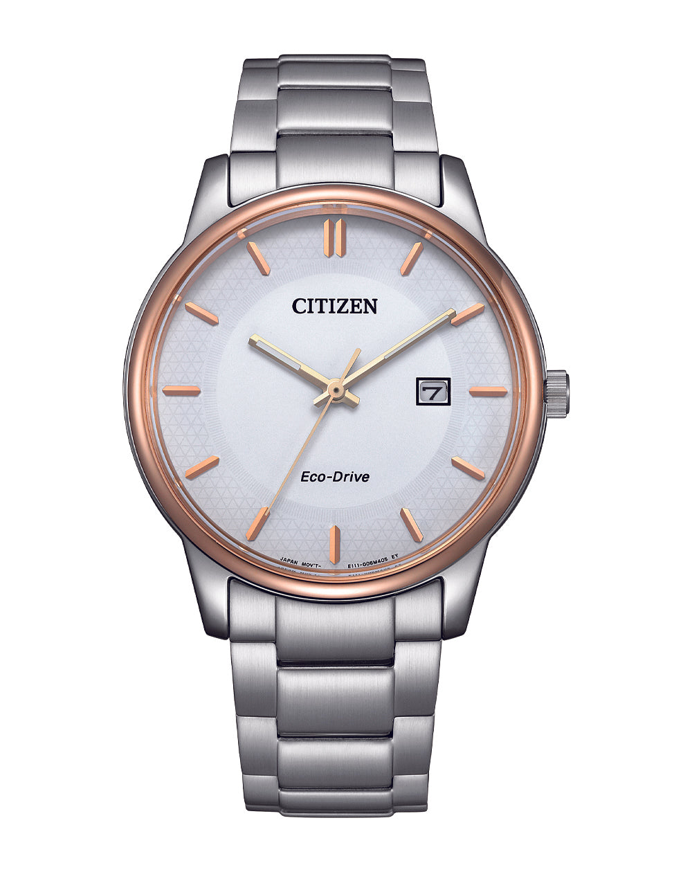 Silver and Rose Gold Citizen Eco-Drive Watch