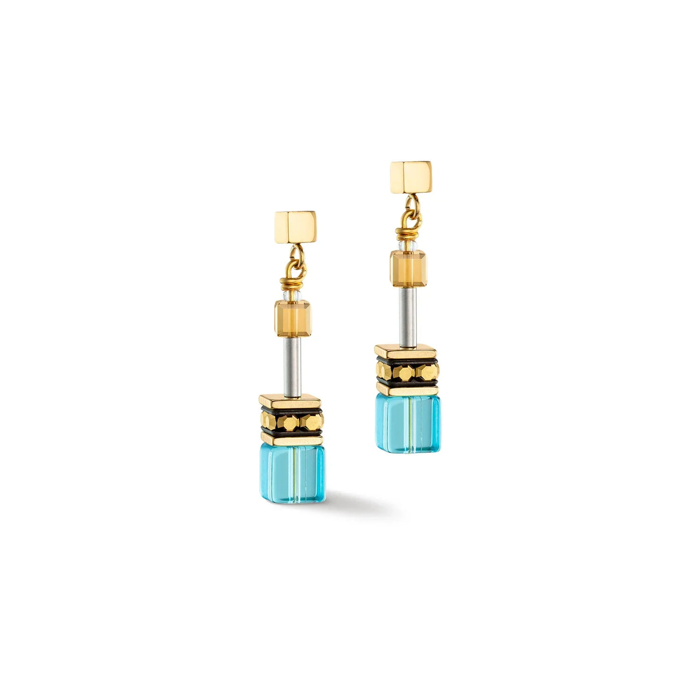Coeur de Lion Ocean Blue and Gold Earrings