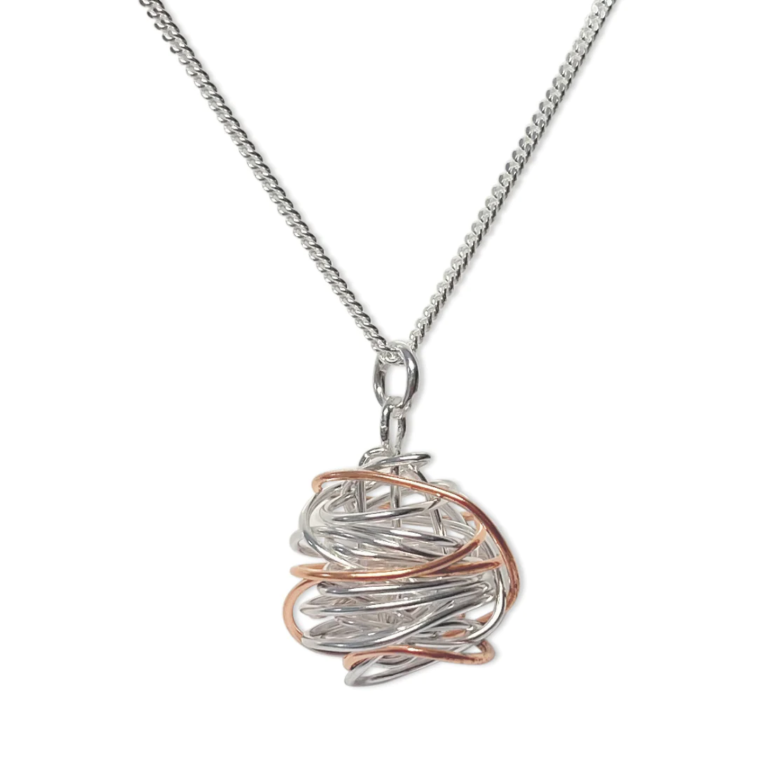 Chaos Sterling Silver and Copper Necklace