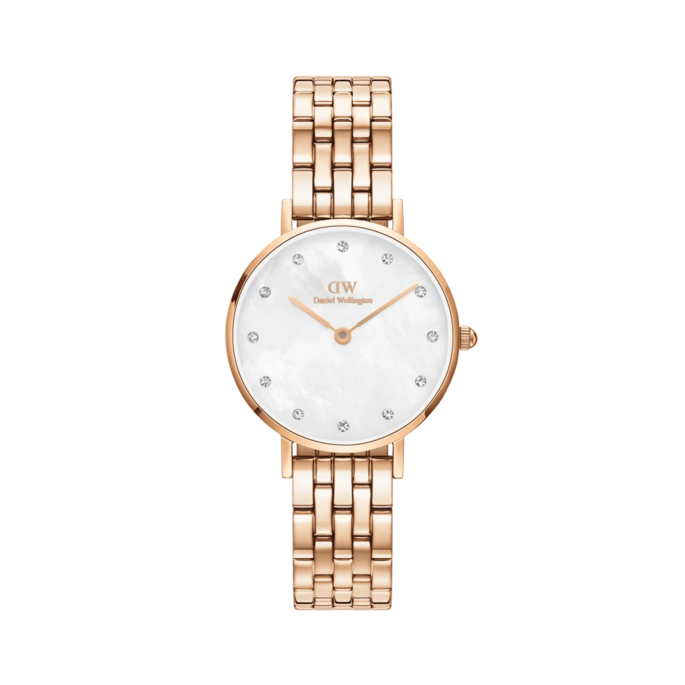 Daniel Wellington 'Petite Lumine 5-Link Melrose' 28mm Rose Watch