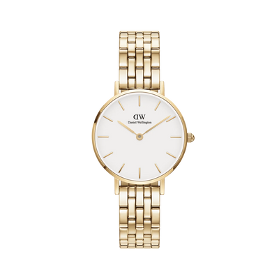 Daniel Wellington 'Petite 5-Link Evergold' 28mm Gold Watch