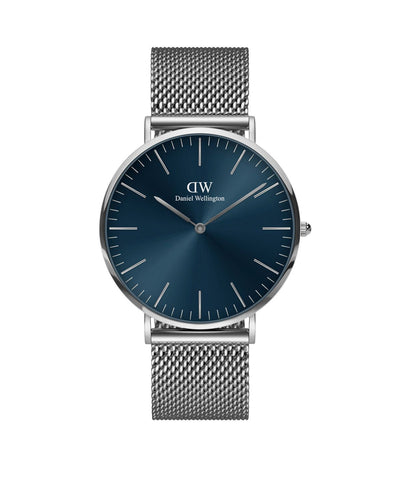 Daniel Wellington 'Classic Mesh Arctic' 40mm Blue Watch
