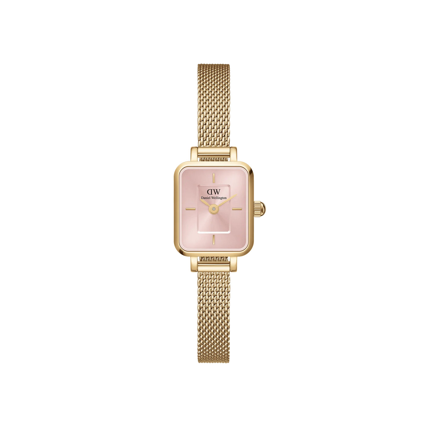 Daniel Wellington 'Quadro Mini Evergold Blush' Gold and Pink Watch