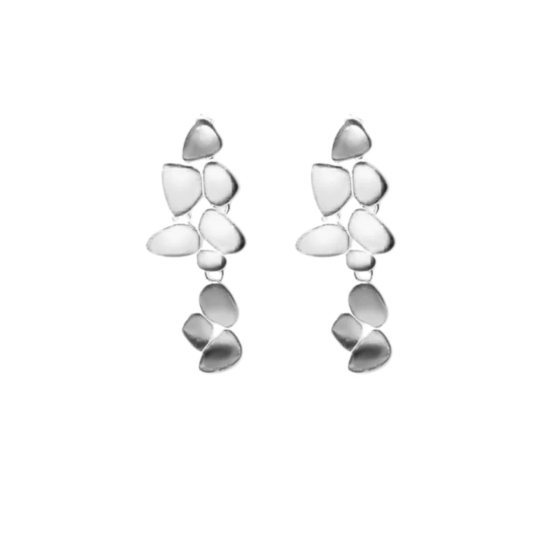 Sterling Silver Pebble Earrings
