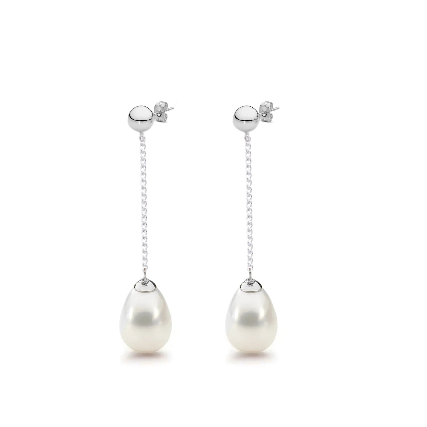 Sterling Silver and Freshwater Pearl Drop Earrings