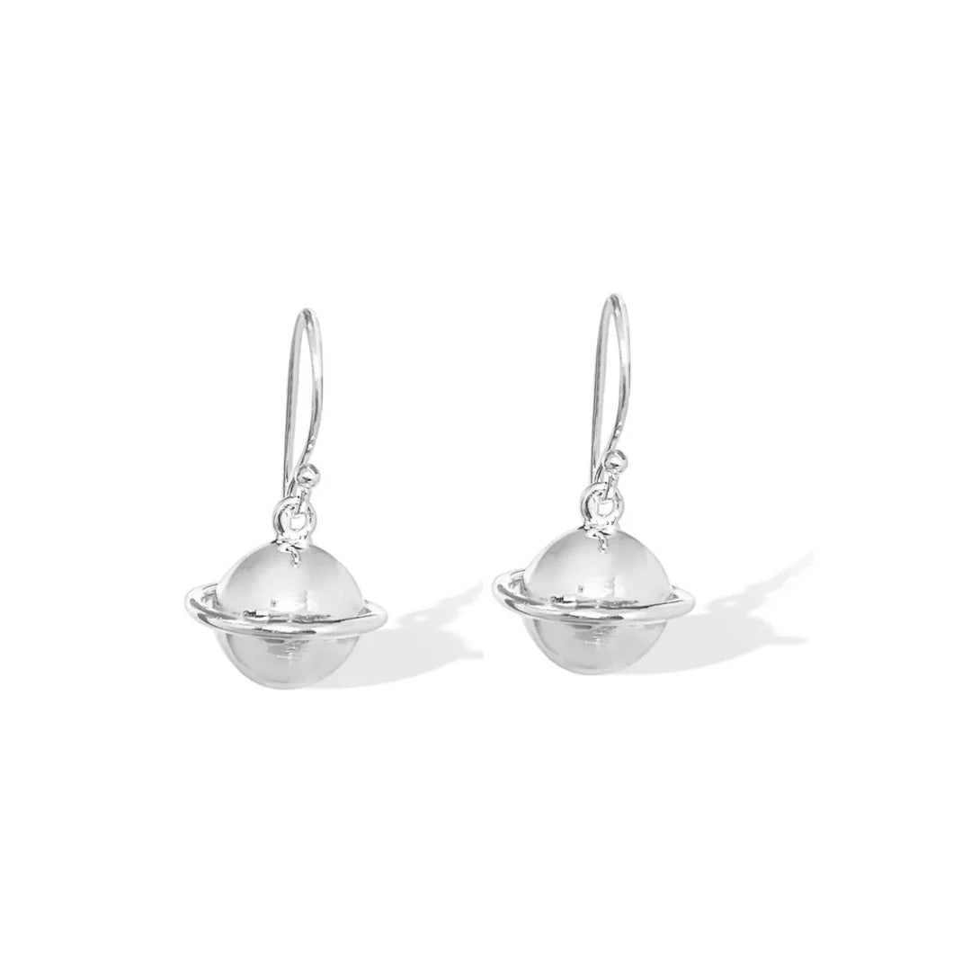 Sterling Silver Planet Earrings