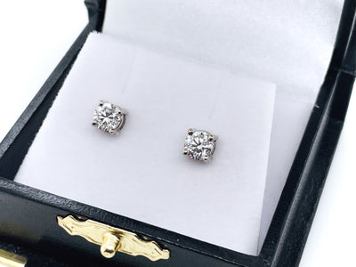 0.80tdw Diamond Solitaire Stud Earrings