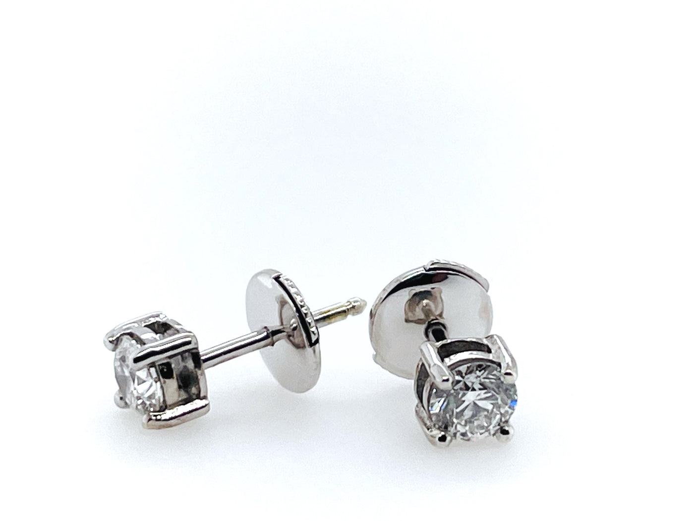 0.80tdw Diamond Solitaire Stud Earrings