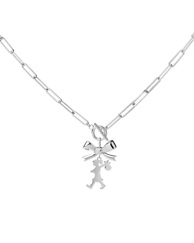 Sterling Silver Karen Walker Girl with a Bow Necklace