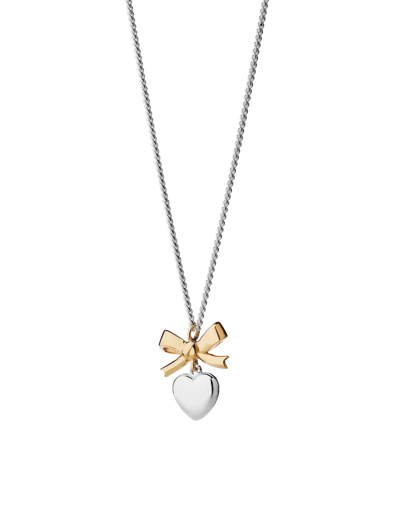 Sterling Silver and 9ct Gold Karen Walker Mini Superlove Necklace