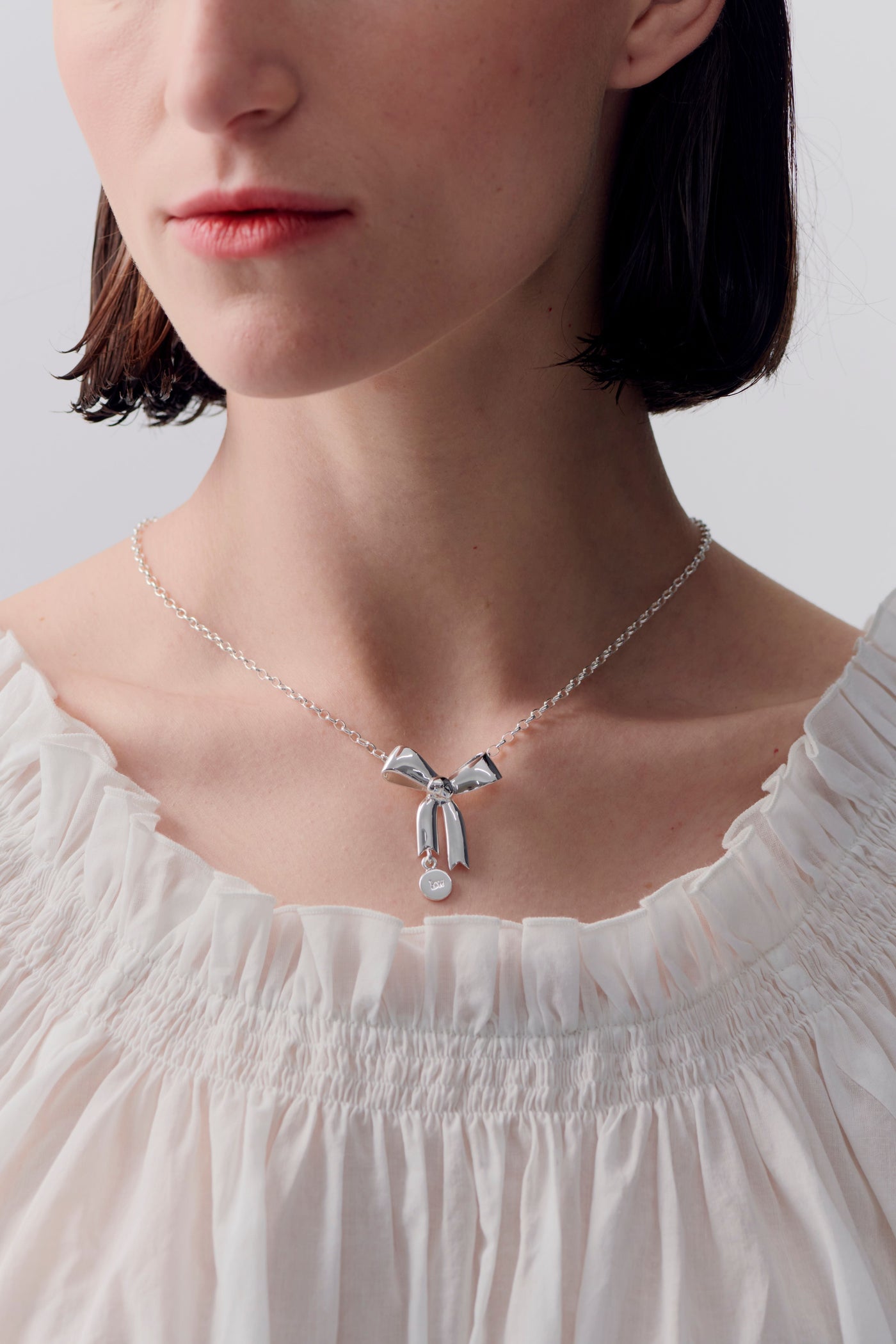 Sterling Silver Karen Walker Bow 50cm Necklace