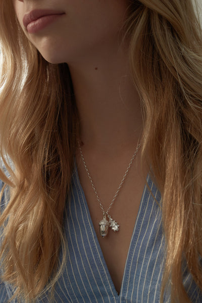 Sterling Silver Karen Walker Acorn 50cm Necklace