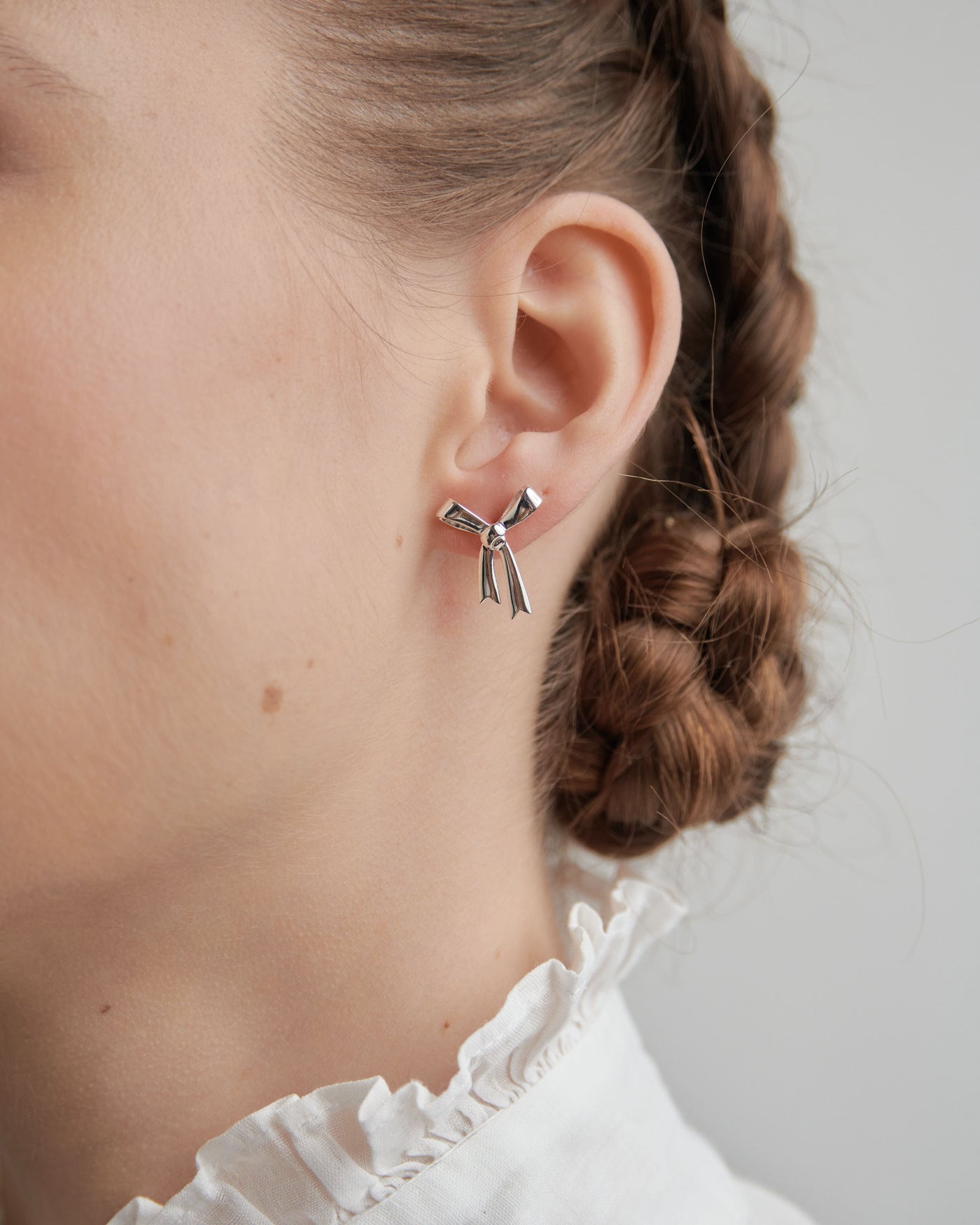 Sterling Silver Karen Walker Bow Earrings