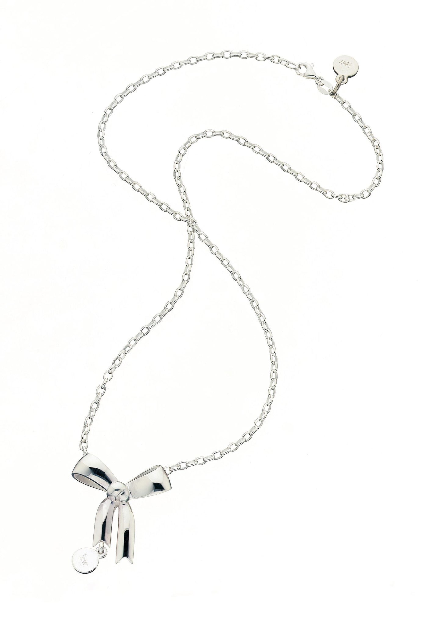 Sterling Silver Karen Walker Bow 50cm Necklace