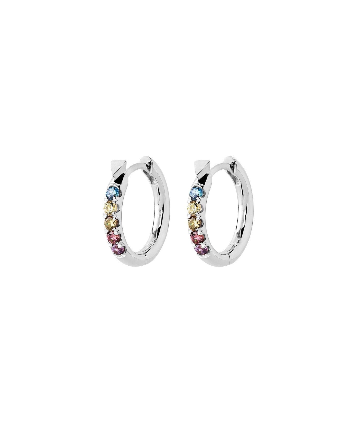 Sterling Silver Karen Walker Miniaturist Rainbow Huggies