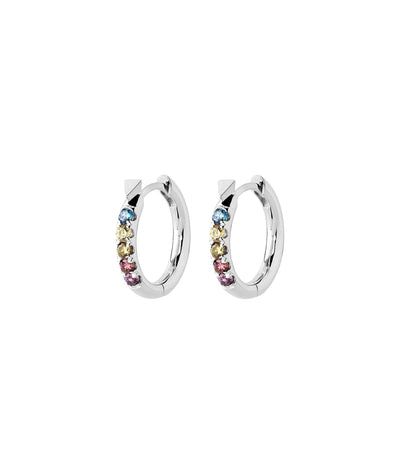 Sterling Silver Karen Walker Miniaturist Rainbow Huggies