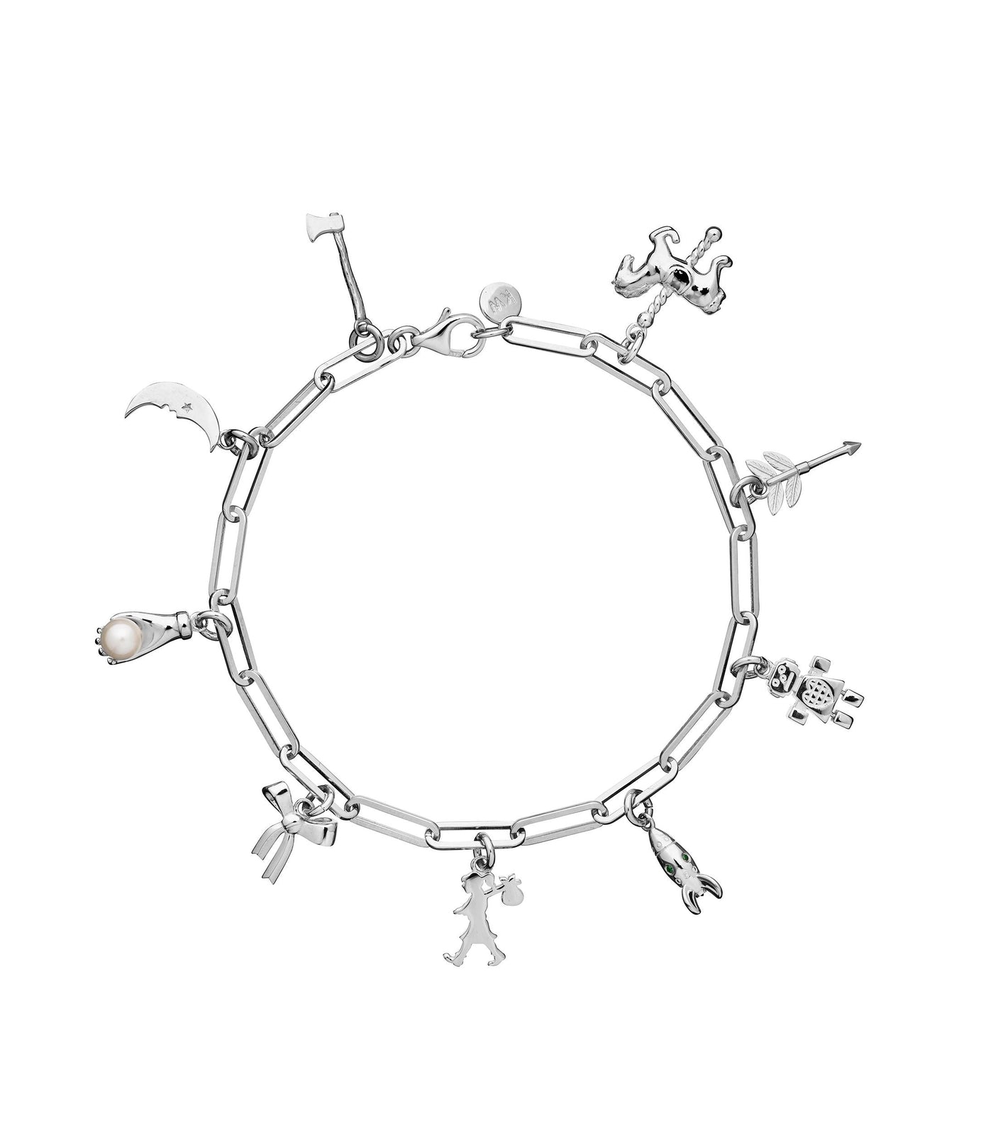 Sterling Silver Karen Walker Bracelet with Runaway Girl Charm