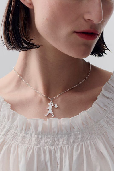 Sterling Silver Karen Walker Large Runaway Girl 50cm Necklace