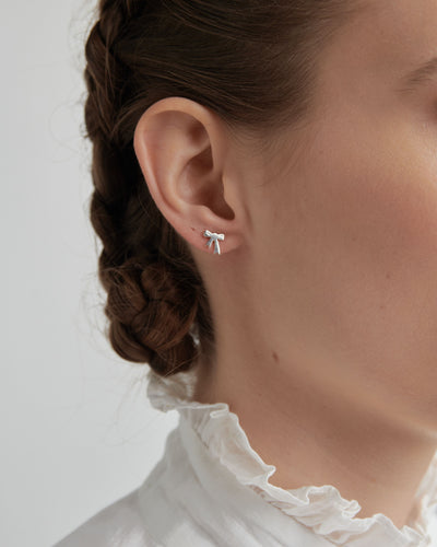 Sterling Silver Karen Walker Mini Bow Studs