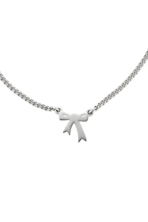 Sterling Silver Karen Walker Mini Bow Necklace