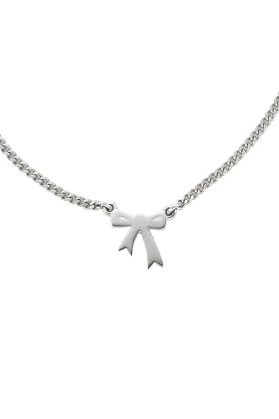 Sterling Silver Karen Walker Mini Bow Necklace