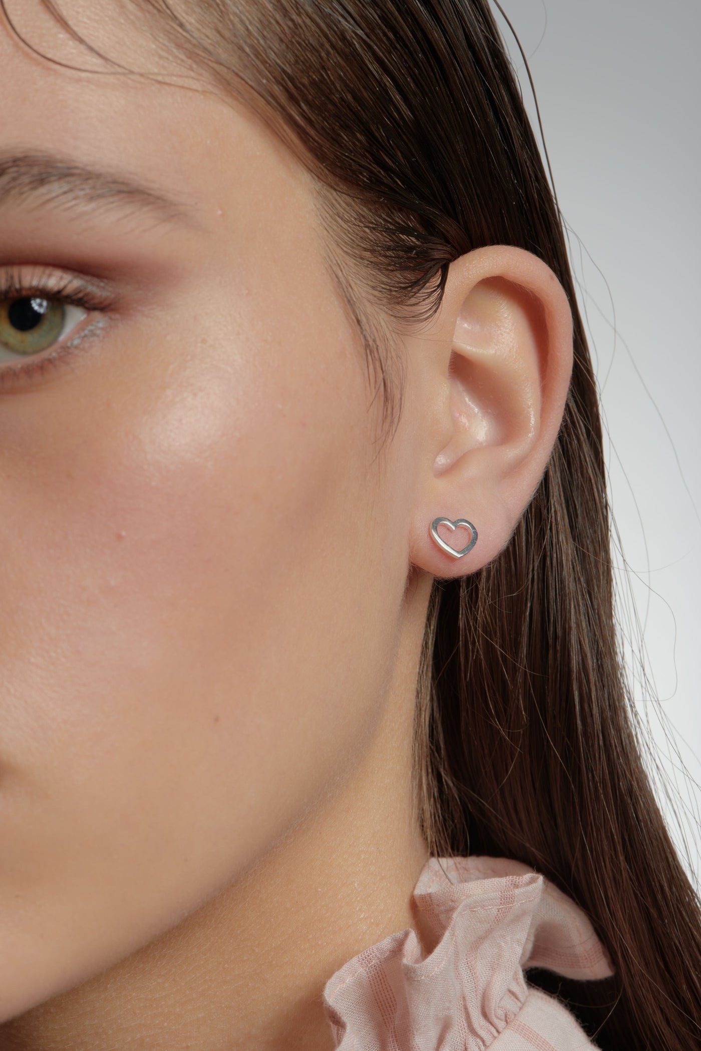 Sterling Silver Karen Walker Mini Heart Studs
