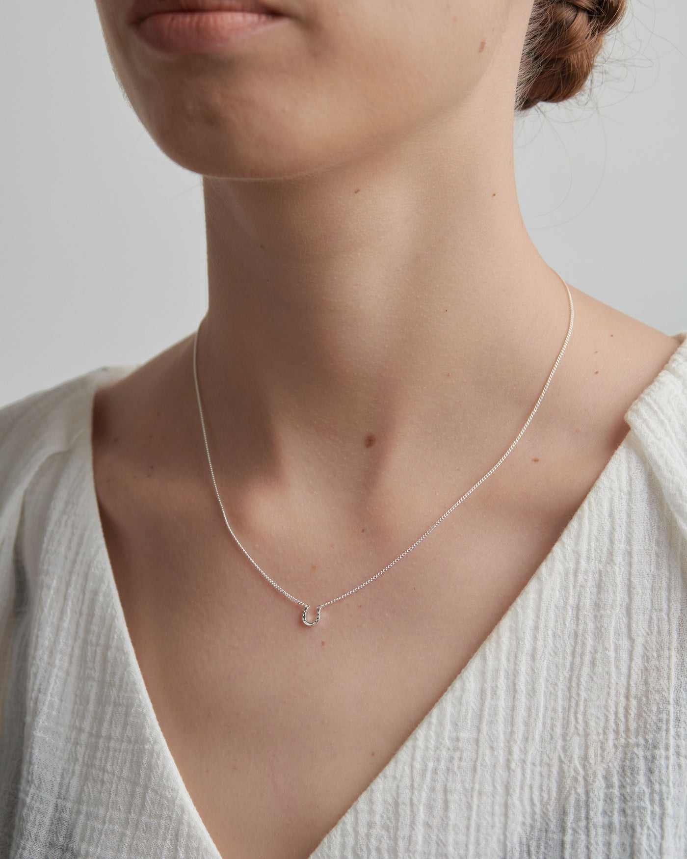 Sterling Silver Karen Walker Mini Horseshoe Necklace