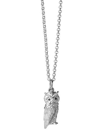 Sterling Silver and Garnet Karen Walker Owl Necklace