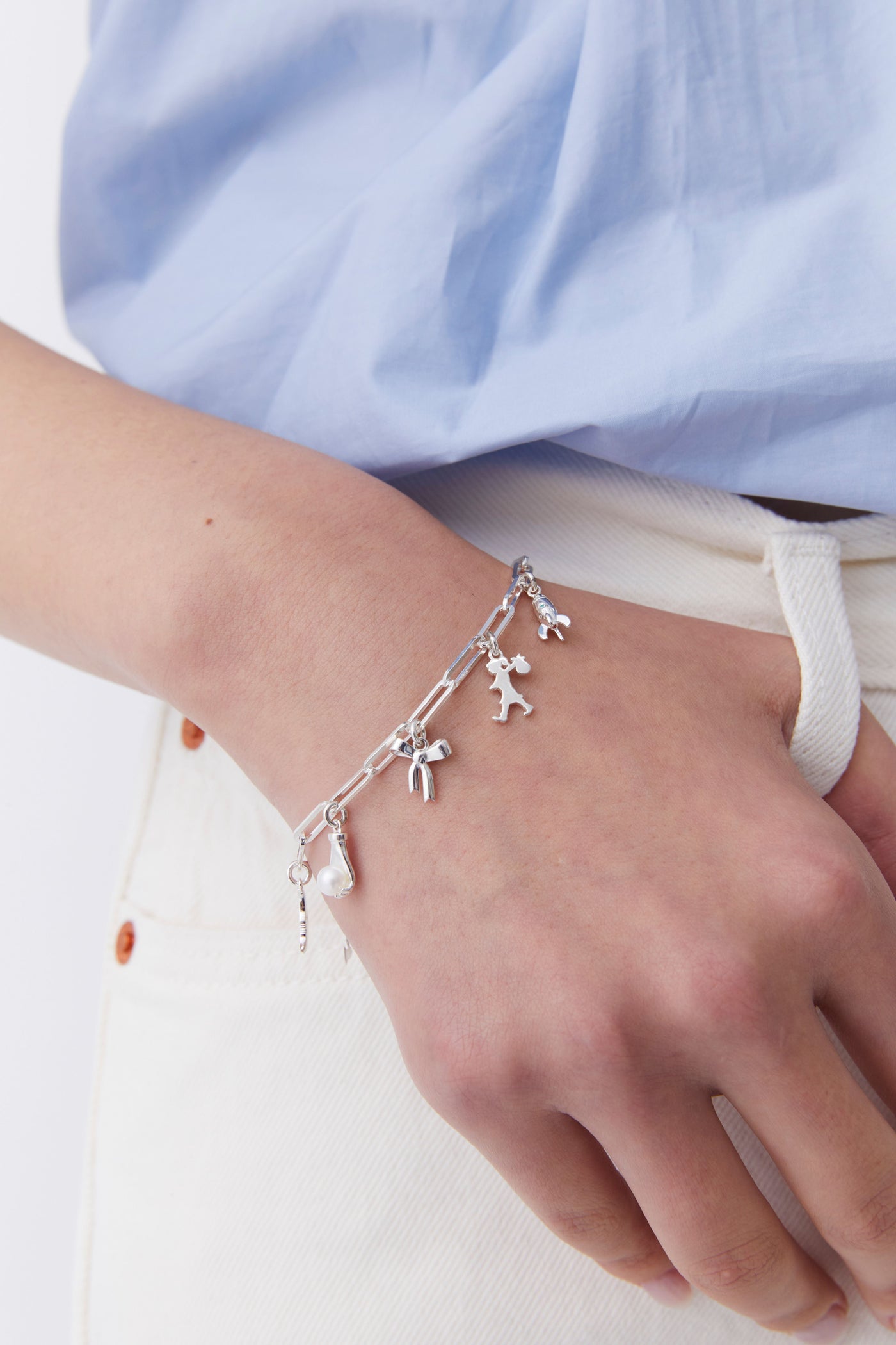 Sterling Silver Karen Walker Bracelet with Runaway Girl Charm